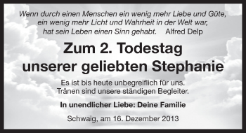 Traueranzeige von Stephanie  von Pegnitz-Zeitung